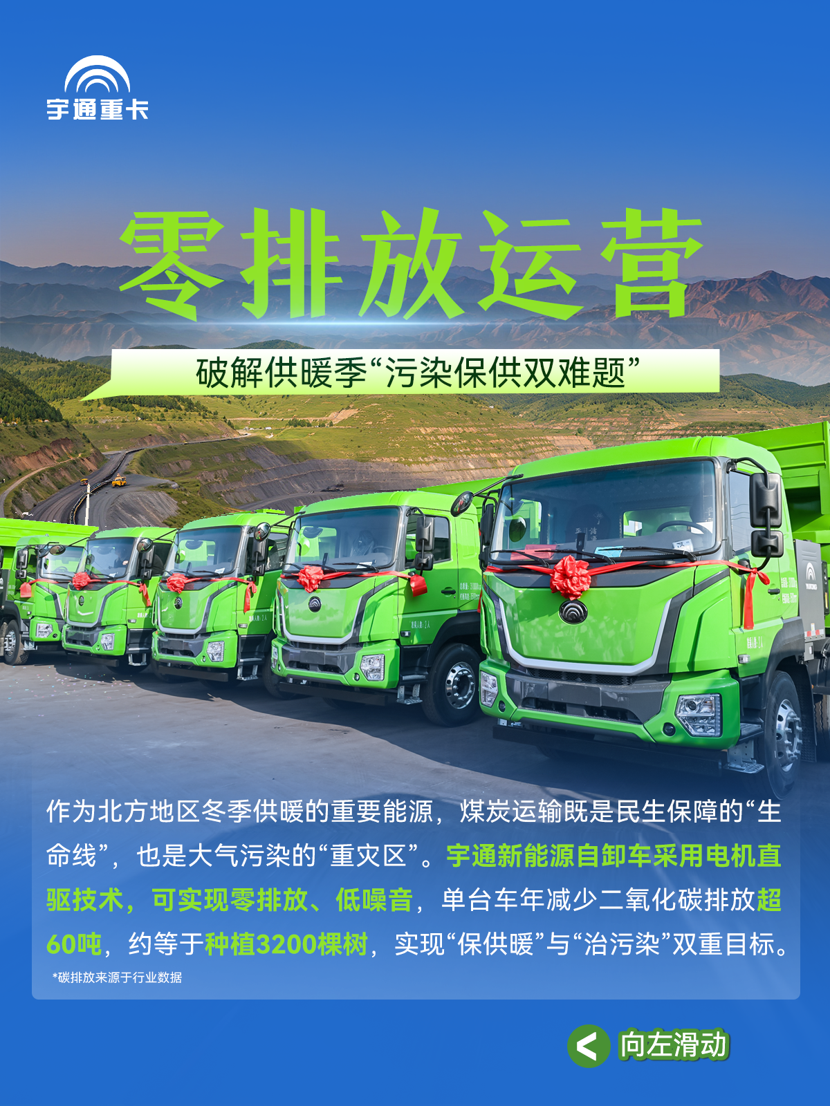 煤海逐“绿”，“碳”寻未来丨pg电子新能源自卸车批量交付临汾